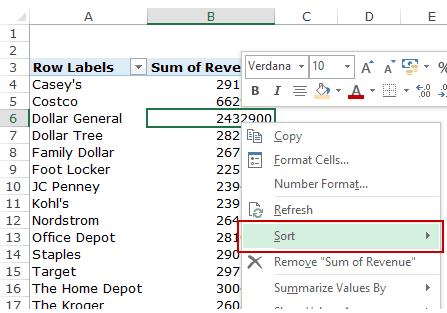 Create Pivot Chart Excel 2016