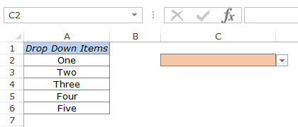 create dropdown in excel