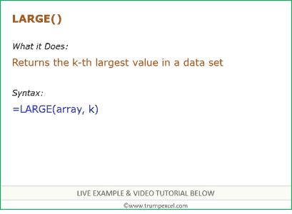 what is the opposite of the large function in excel