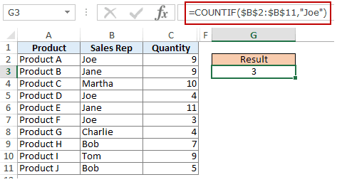 Using Multiple Text Criteria in Excel COUNTIF Function