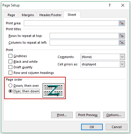 How to Insert Page Numbers in Excel Worksheets - Change Order