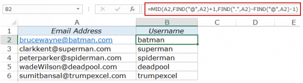 How to Extract a Substring in Excel (Using TEXT Formulas)