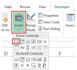 How to Run a Macro in Excel - Insert Button