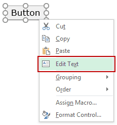 How to Run a Macro in Excel - change button text