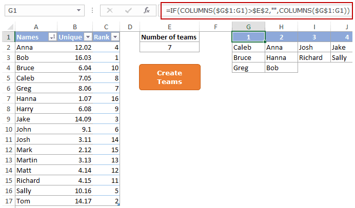 Random Group Generator Template - Group Number