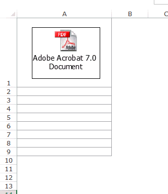 to ensure that embed PDF doesn't move or size with cells