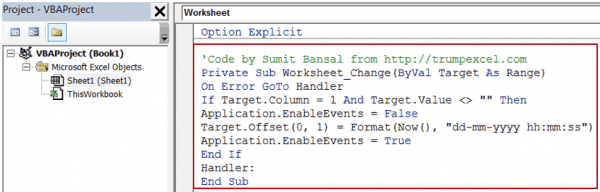 How to Quickly Insert Date and Timestamp in Excel