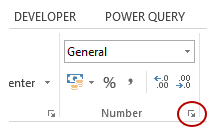 Make Negative Numbers Show Up in Red in Excel - dialog launcher