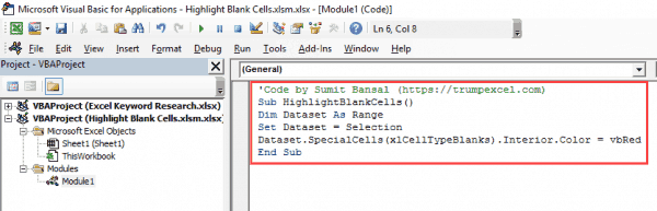 Highlight Blank Cells in Excel (in less than 10 seconds)