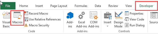 Ví dụ VBA Excel Macro - Nhà phát triển