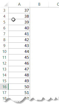 Bell Curve in Excel - Data Set