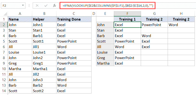 Lookup the Second, the Third, or the Nth Value in Excel