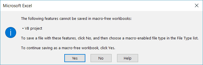 Record a Macro in Excel - error in xlsx files