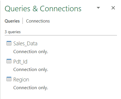 Merge table columns in Excel using Power Query - three queries