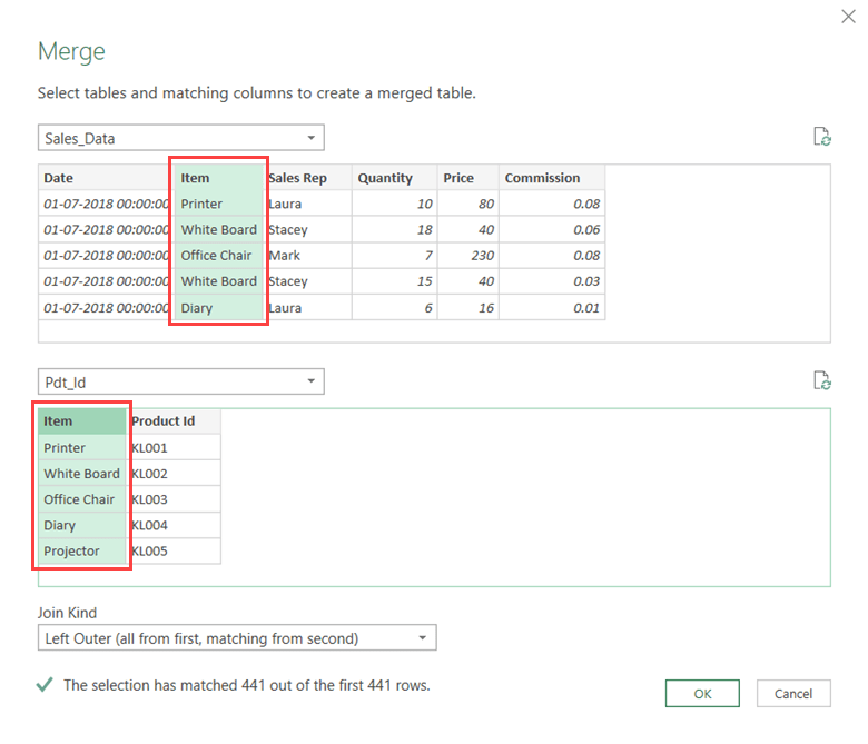 Select Columns that are common - merge tables in Excel