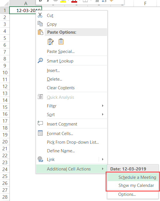 Date Action in Excel Autocorrect