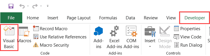 how to open microsoft visual basic for excel