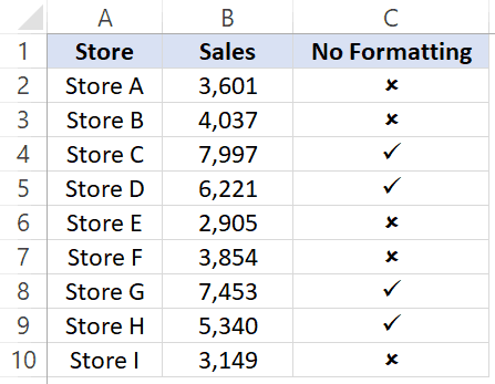 Data to count the number of check marks