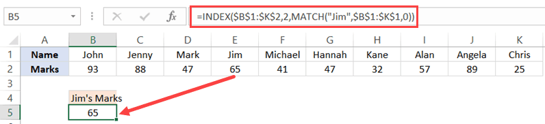 Using Index Match with Horizontal Data