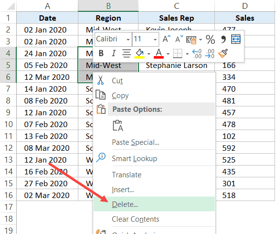 How To Delete Rows In Excel Using Vba