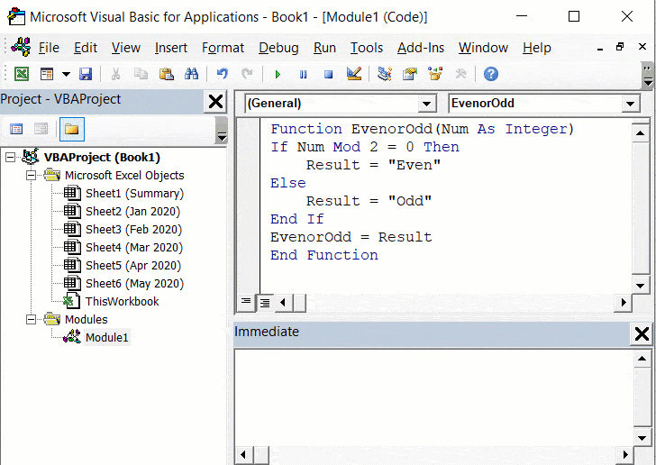 Execute a Formula from Immediate Window