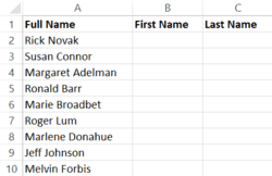 Separate First and Last Name in Excel (Split Names Using Formulas)