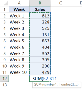 How to Sum a Column in Excel (5 Really Easy Ways)
