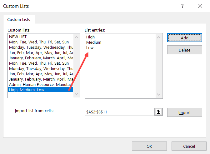 How To Create A Custom List In Excel 2019