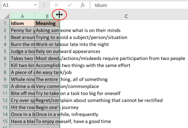 Excel AUTOFIT: Make Rows/Columns Fit the Text Automatically