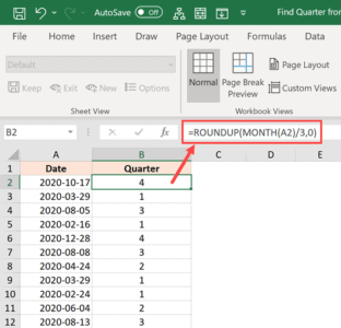 how to add quarter to date in excel