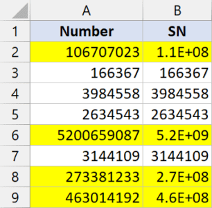 excel number stored as text scientific notation