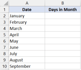Get Total Number of Days in Month in Excel (Easy Formulas)