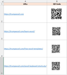 How to Create QR Codes in Excel (QR Code Generator)