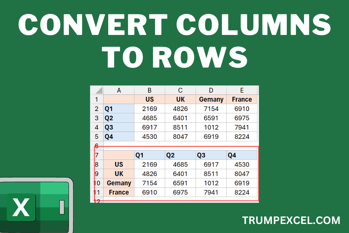 Convert Columns To Rows In Excel 5 Simple Ways 8881