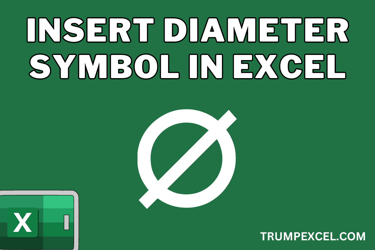 Insert Diameter Symbol Dia In Excel