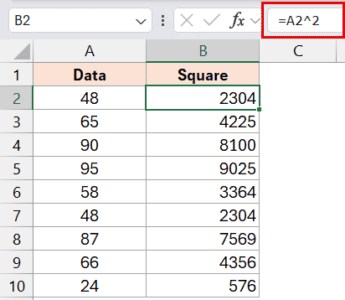 How to Square a Number in Excel (3 Easy Ways)