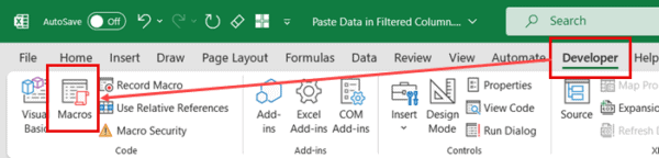 Paste into Filtered Column (Skipping Hidden Cells) in Excel