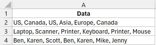 Dataset with Duplicates within a cell