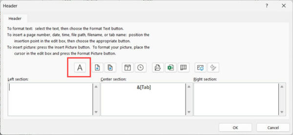 Add Sheet Name to Header or Footer in Excel (Easy Steps)