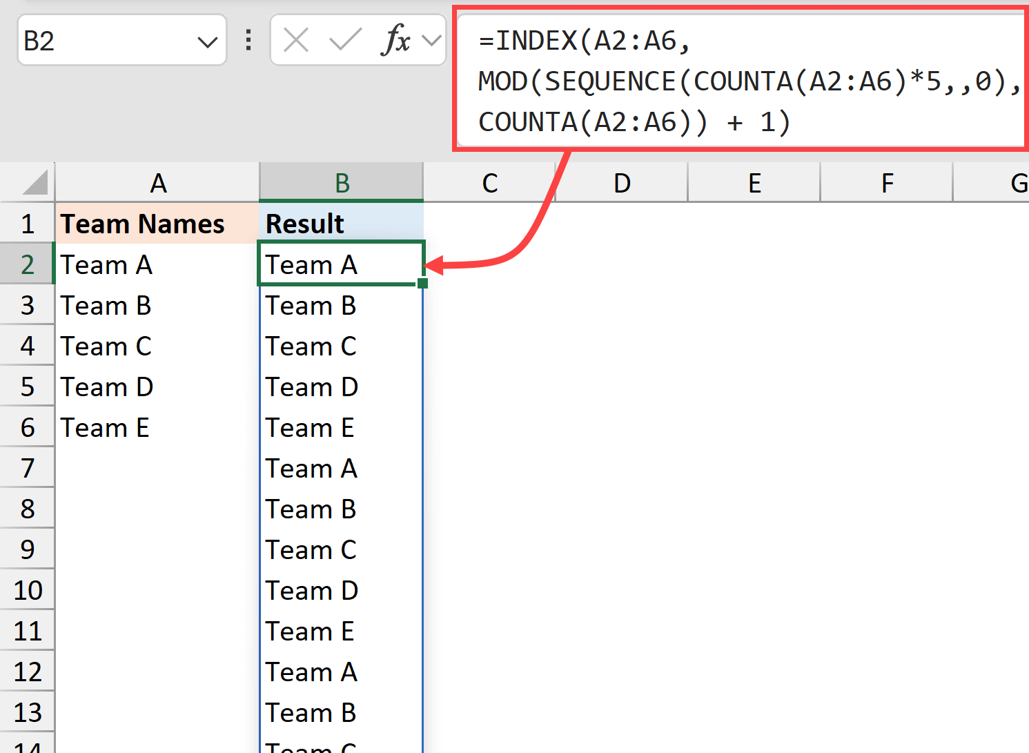 Repeat Lists using Sequence