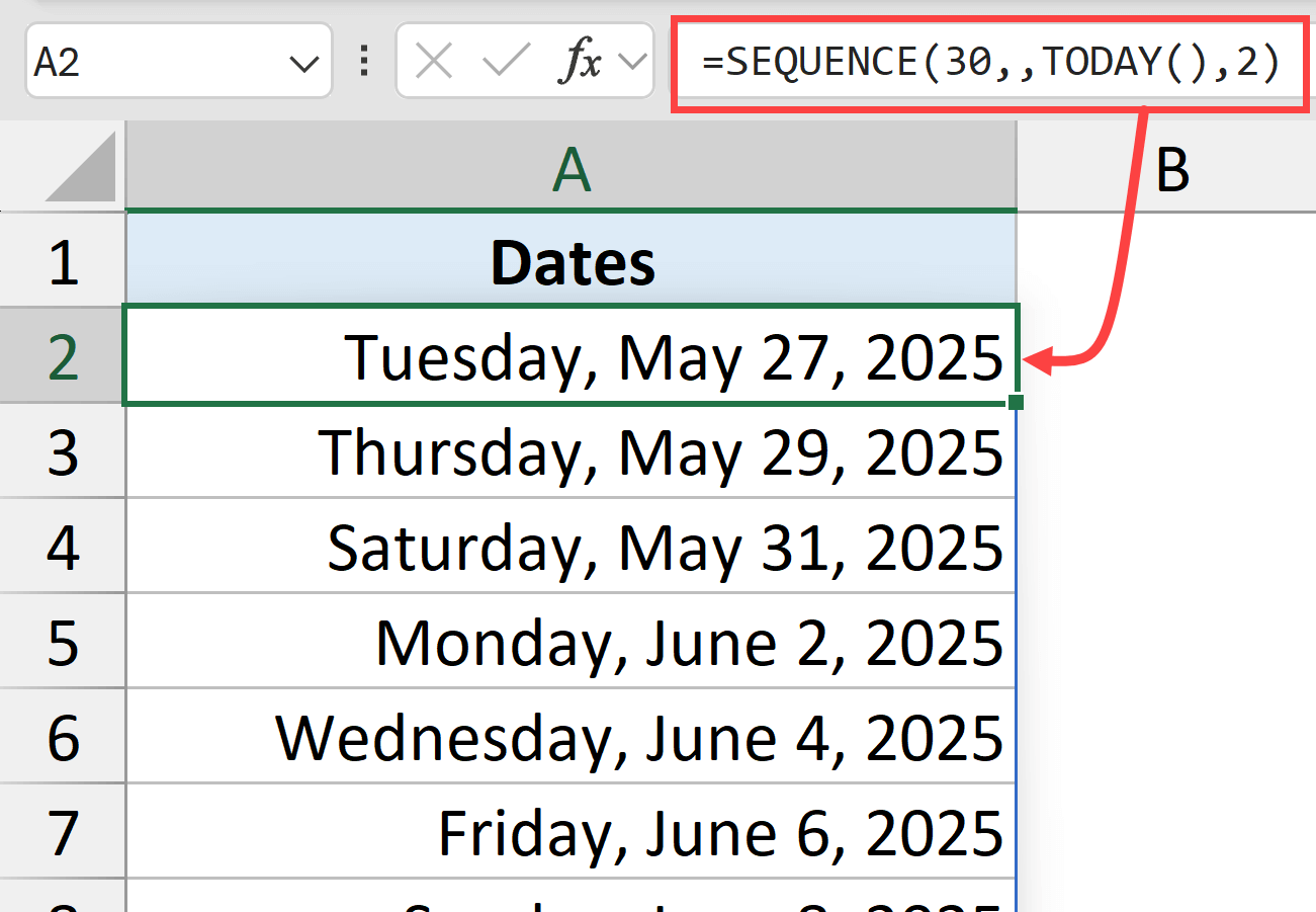 Setting the step value in the sequence function
