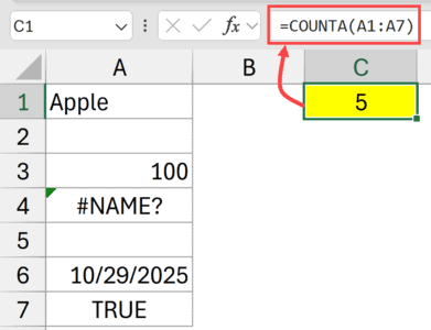 Counta Examples Excel COUNTA Function (Explained with Examples)
