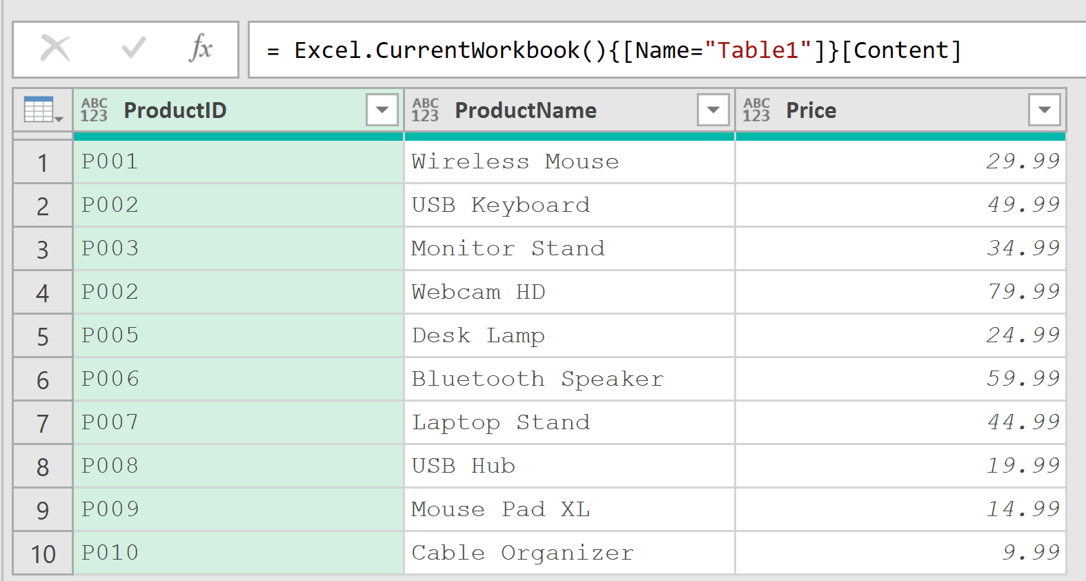 Dataset with duplicates in Power Query
