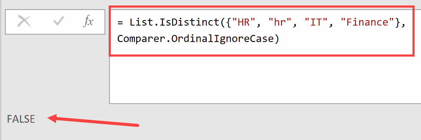 Finding unique with ordinal ignore case
