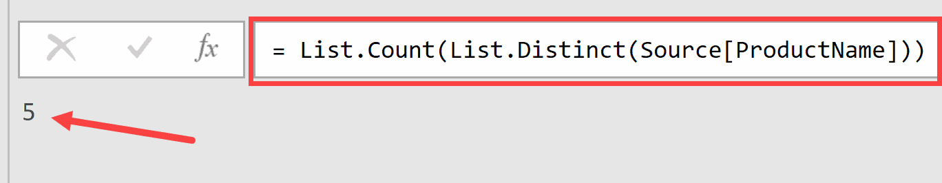 Getting a count of unique values only