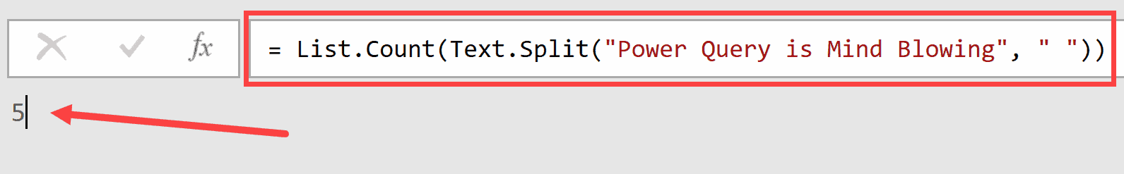 List Count function Power Query - counting words in sentence