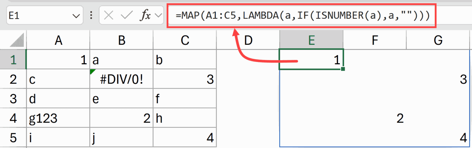 MAP Function in Excel (6 Examples)