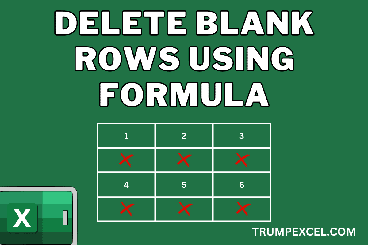Remove Blank Rows in Excel Using a Formula