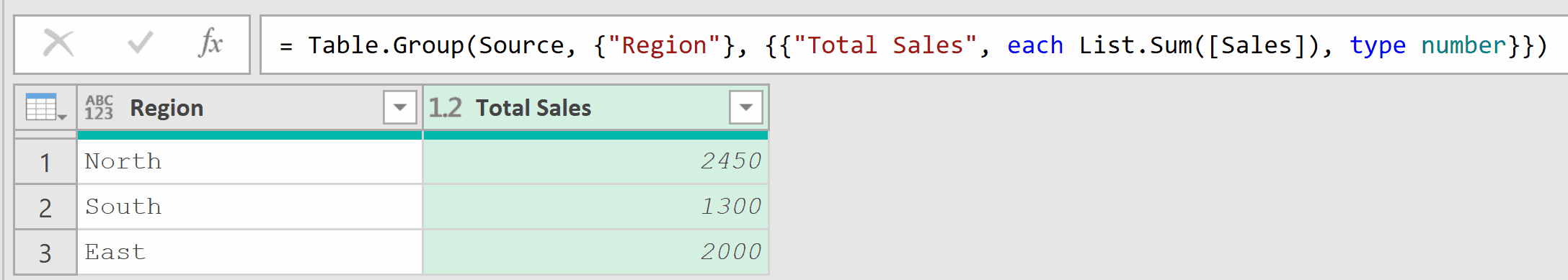 01 Formula to do a basic group by with Table.Group