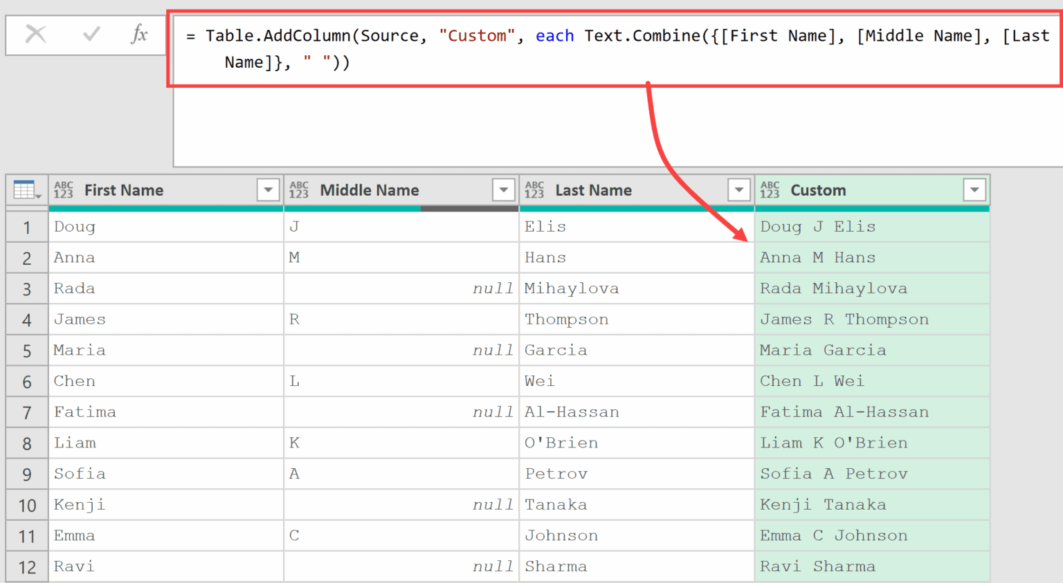 Text.Combine Function in Power Query M (8 Examples)